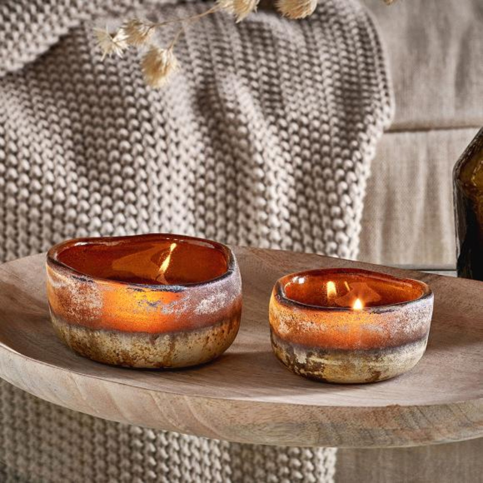 Janka Glass Tealights - (Set of 2)