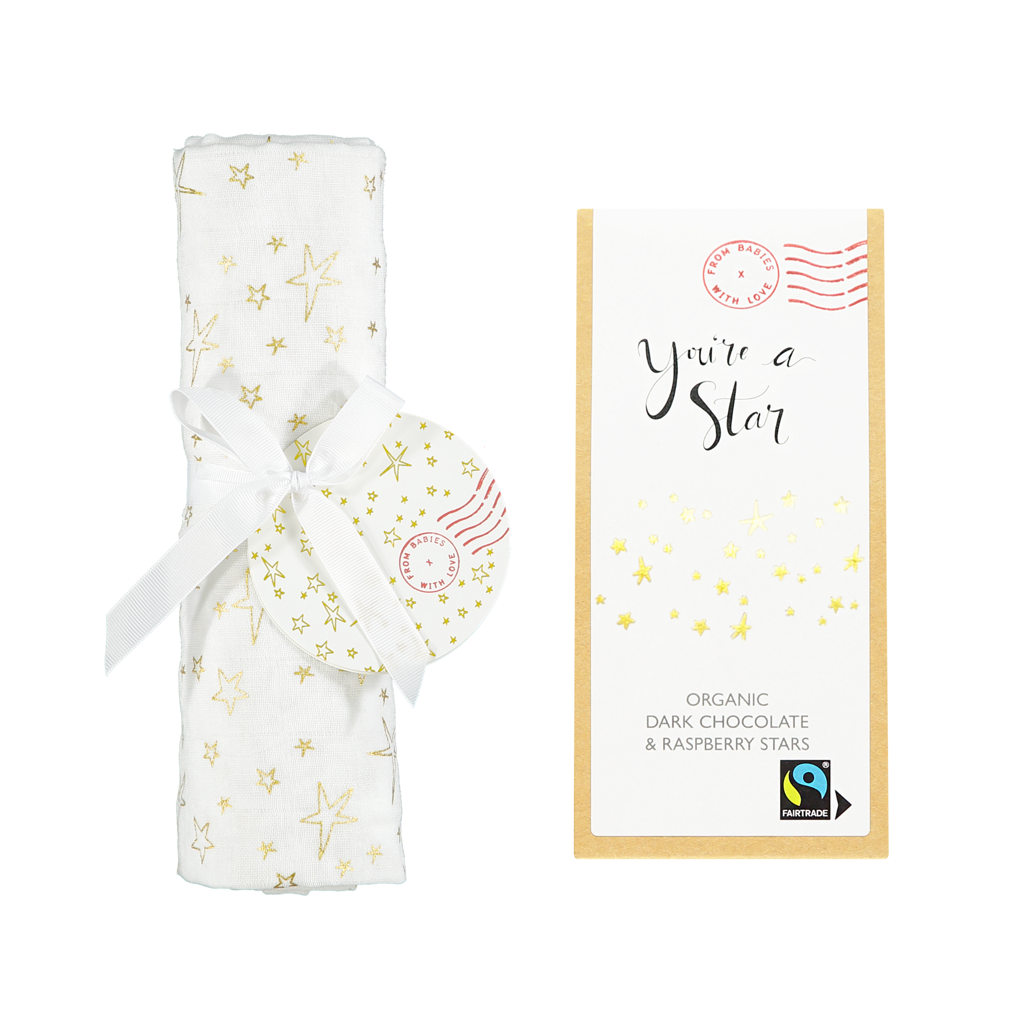 Little stars organic baby gift set